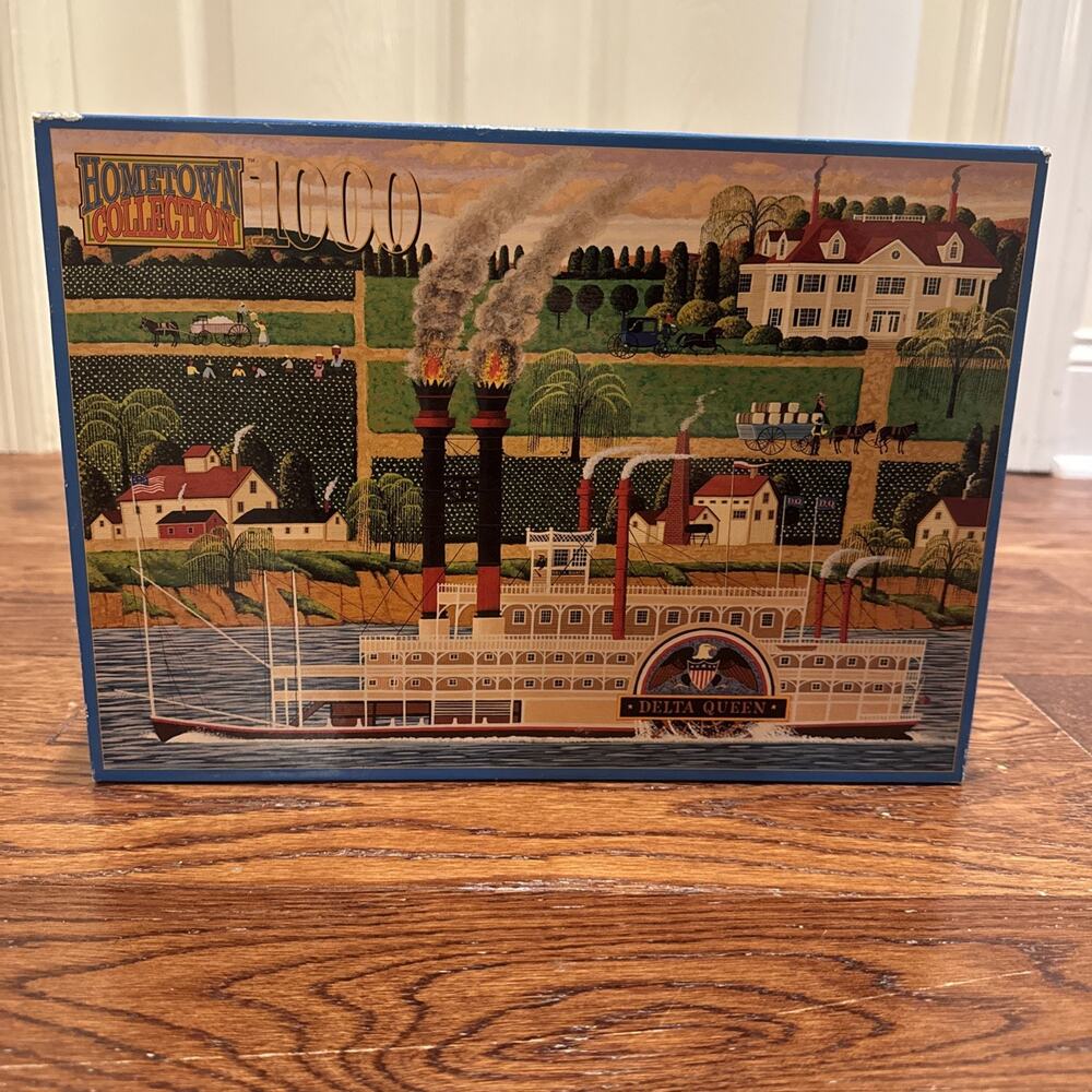 Hometown Collection Delta Queen 1000 Piece Jigsaw Puzzle RoseArt 1999 USA Sealed